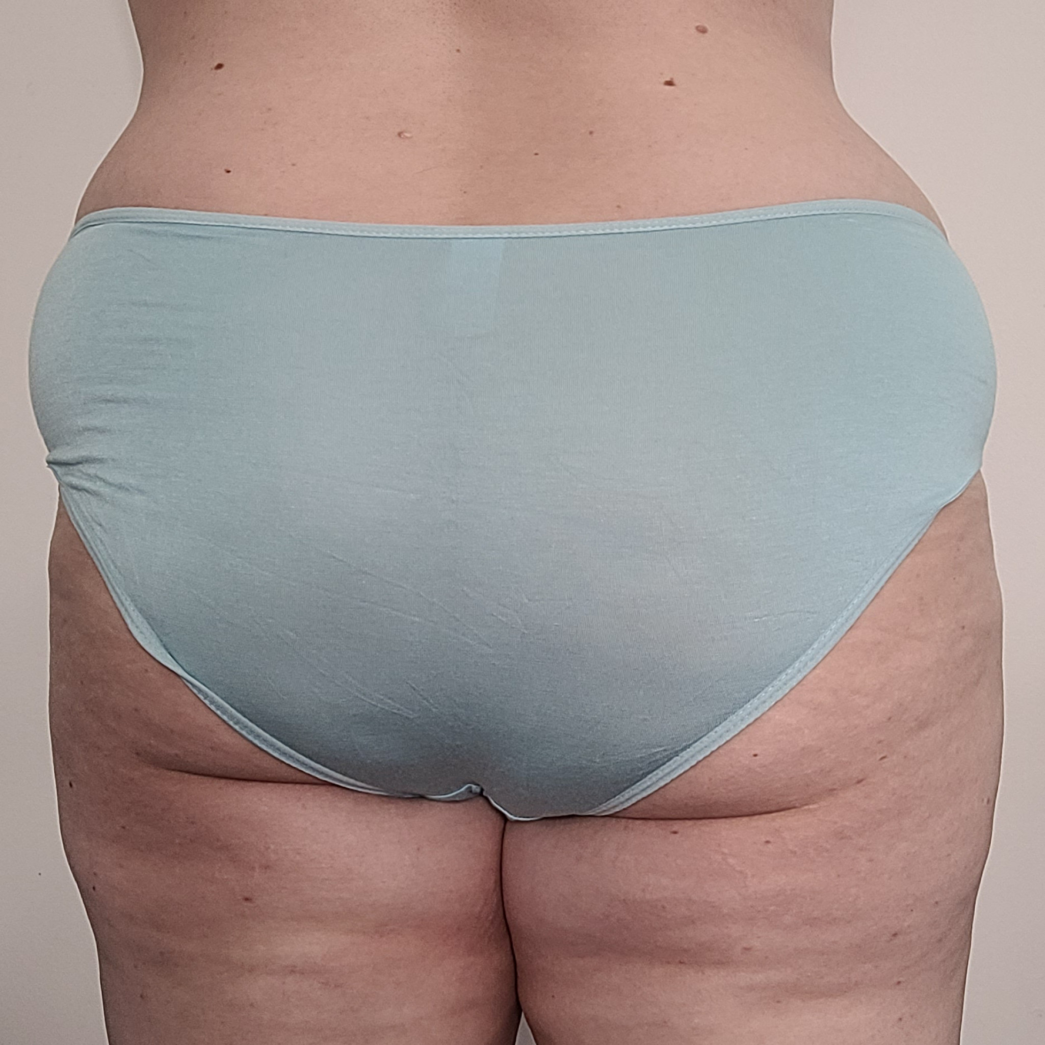 Blue Cotton and Lace Panties